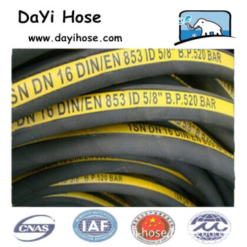 High pressure hydraulic rubber hoses of industrial materials. Hose of very famous Bridgestone made. Made in Japan.